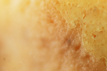 Macro texture of egg tart turn mushy after a week