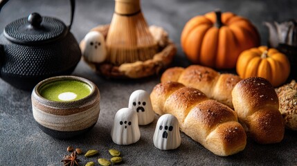 Ghostly Treats and Autumn Decor for Halloween Celebration