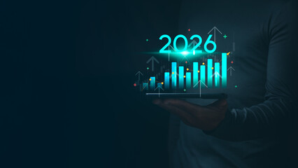Business plan 2026 with opportunities, challenges, new strategies, corporate goals, data-driven...