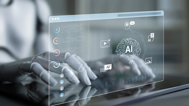 A generative AI assistant showcases its multimedia content creation dashboard. This platform can generate images, video, and speech, and perform language translation for users. Fermion