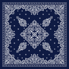 Paisley Blue Bandana