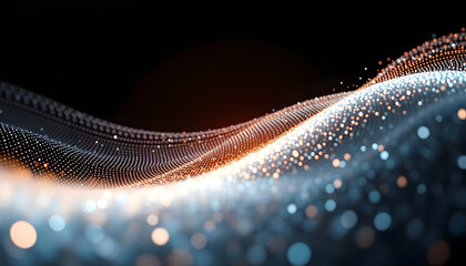 Blue abstract background with halftone wave pattern, vector illustration of a futuristic design backdrop