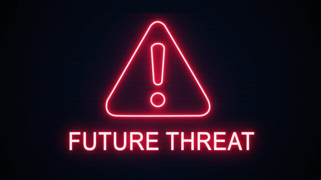 Future threat alert icon with binary code background. The attention grabbing icon highlights the importance of digital safety in today's interconnected world.