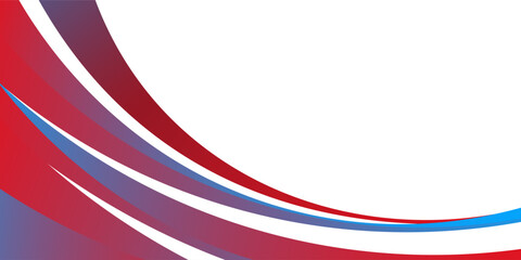 Curved abstract vector background with dynamic red, purple, and blue gradient swooshes over a white backdrop, perfect for modern design or business use