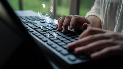 Concept of education and continuous learning. A network of e-learning resources for training, acquiring knowledge, and developing new skills for personal and professional growth. Fermion