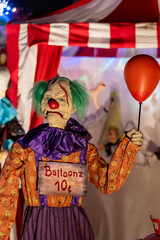 Obraz premium Creepy Halloween Clown Decorations