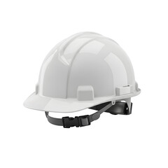 Fototapeta premium White Construction Safety Helmet PNG Isolated on Transparent Background. Hard Hat, Work Gear, Protection, and Industrial Equipment Graphic.