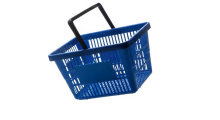 blue shopping basket