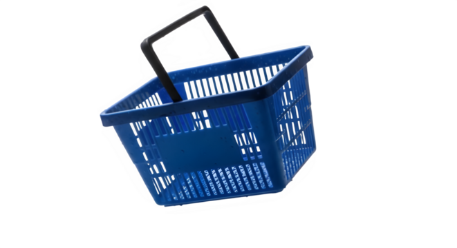 blue shopping basket