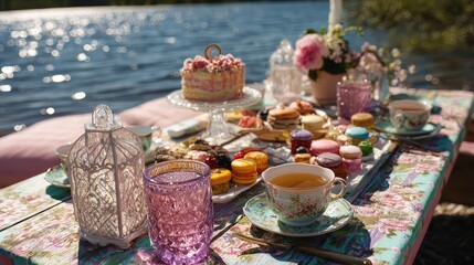 easter eggs and cake