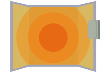 遠赤外線パネルヒーター 省エネ・静音タイプのシンプルデザイン家電イラスト