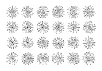 Vector Collection of Abstract Geometric Radial Designs, Graphic Art, Various Circular Patterns, Black and White Style, Top View, Digital Illustration Set