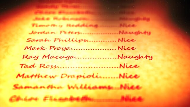 Santas Naughty or Nice List for Christmas