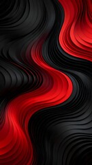 Abstract wavy pattern with bold red and black colors creating a dynamic, flowing design.