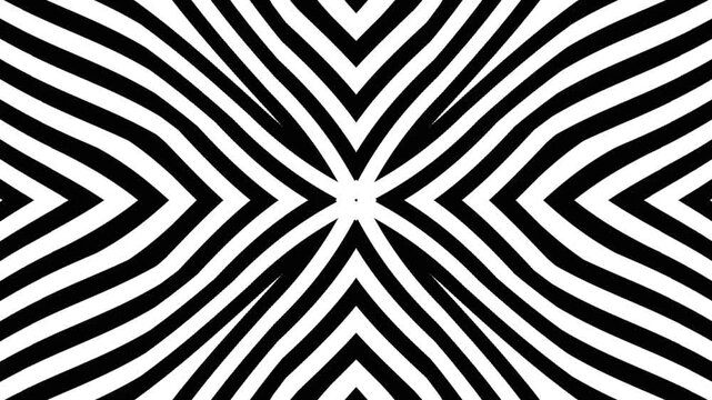 Abstract black and white geometric pattern with linear and repeating design elements