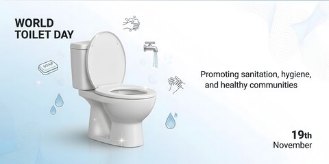 World toilet day promoting sanitation hygiene and health awareness