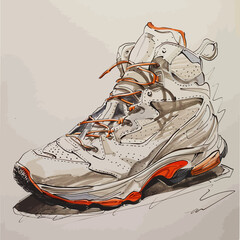 ice skates on the snow