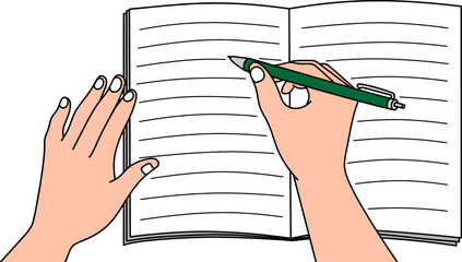 hand writing vector illustration isolated on white background