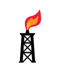 Gas tower icon design vector illustration