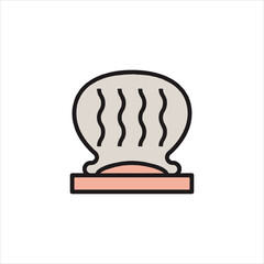 Stylized seashell sits on a pink base, evoking a sense of coastal calm and minimalist aesthetic. with vibrant colors and excellent composition.