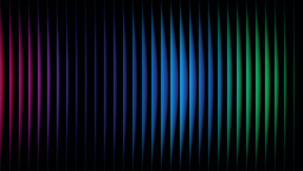 A vibrant spectrum of vertical lines transitioning through rainbow colors