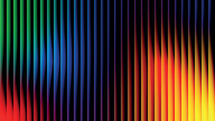 Vibrant spectrum of light transitions from red orange to green and blue