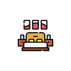 Cozy bedroom with double bed and bedside tables arranged beneath framed artwork creates a relaxing and inviting atmosphere.