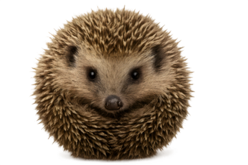 Cute Hedgehog PNG Transparent Background, Realistic Small Animal Isolated for Design