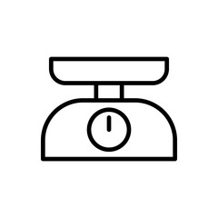 Outline classic scale weight balance line art icon
