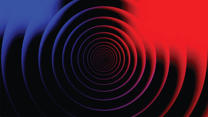 Abstract Glass Gradient Neon Light Vortex Background - Dynamic Glowing Red and Blue