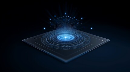 Virtual holographic display visualizing an AI governance framework focused on ethical technology regulation, secure data protection, and responsible innovation in a futuristic augmented reality 