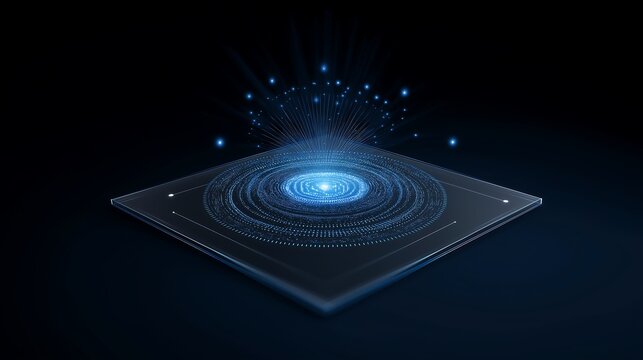 Virtual holographic display visualizing an AI governance framework focused on ethical technology regulation, secure data protection, and responsible innovation in a futuristic augmented reality  - Powered by Adobe