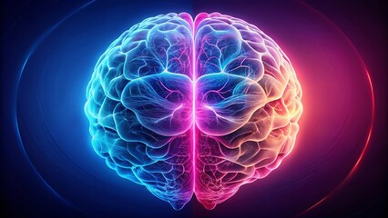 Illuminated Cerebral Cortex A Detailed Visual Representation of the Human Brain's Structure and Complex Neural Pathways