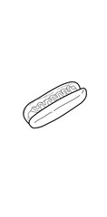 hotdog isolated on white illustration