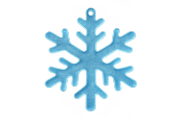 Blue snowflake ornament holiday season decoration design element
