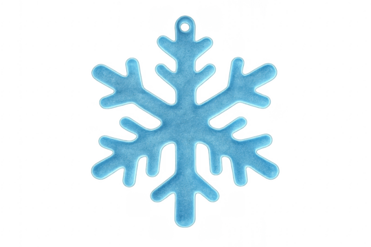 Blue snowflake ornament holiday season decoration design element