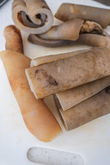 Raw Nigerian cowskin Ponmo for cooking