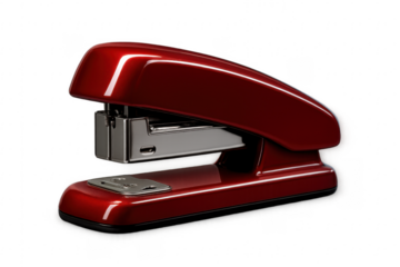 Red stapler office supply for stationery work