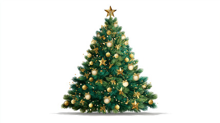 Obraz premium christmas tree isolated on white