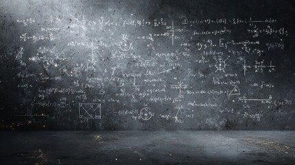 Abstract Background with Mathematical Equations and Formulas