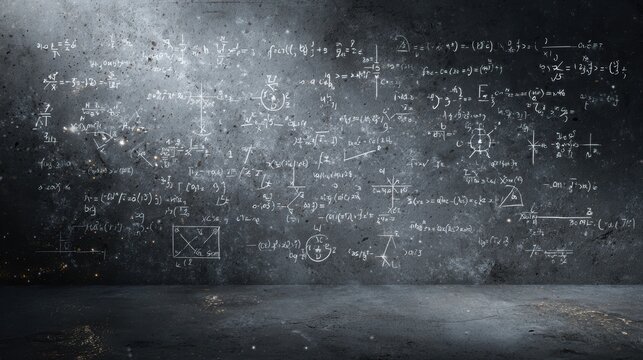 Abstract Background with Mathematical Equations and Formulas