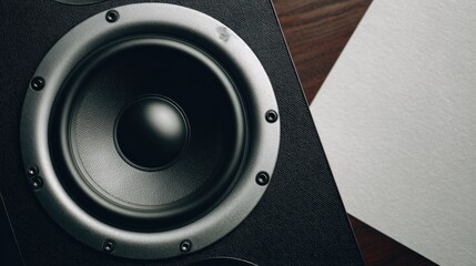 Closeup audio speaker cone