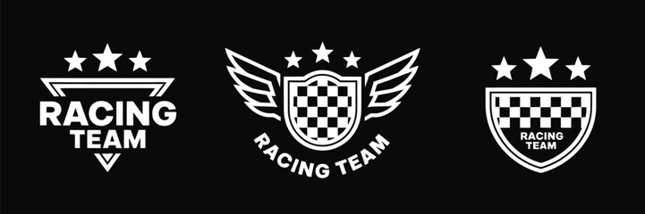  Racing Logos, Symbols, and Flag Illustrations – Vector racing stripes, car decals, sport  stickers, and graphic elements perfect for automotive decoration, motorsport branding, and racing design 