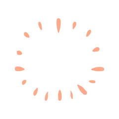 Cute Hand Drawn Sunburst Splash Frame Element