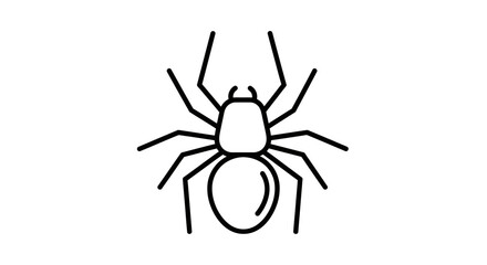 Minimalist spider illustration presenting simple arachnid form for design applications
