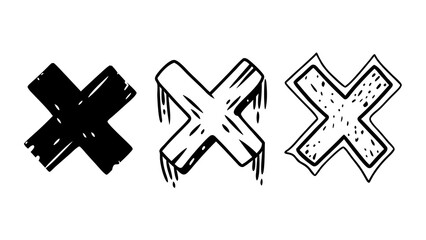 Fototapeta premium Graffiti style spray paint doodle marks set scalable vector illustration
