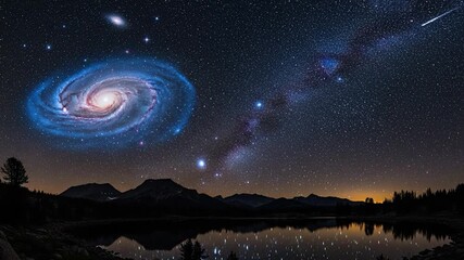 Stunning night sky video showcasing galaxy and stars for inspiring visuals