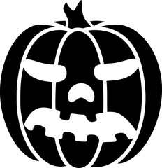 Halloween Pumpkin with face silhouette.