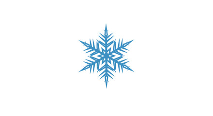 Intricate light blue snowflake design on white background perfect for winter projects and design