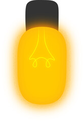 Vintage yellow light bulb illustration